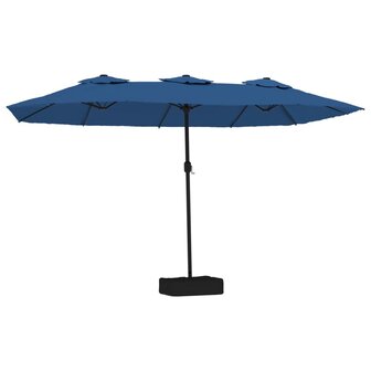 Parasol dubbel 449x245 cm azuurblauw 2