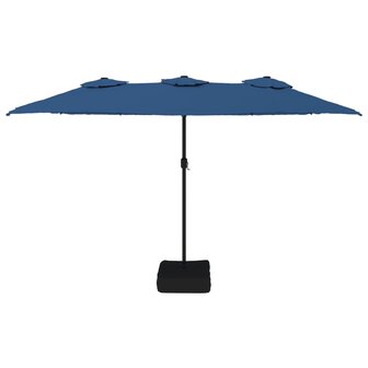 Parasol dubbel 449x245 cm azuurblauw 3