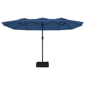 Parasol dubbel 449x245 cm azuurblauw 4