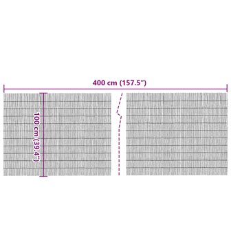 Tuinscherm 400x100 cm riet 5