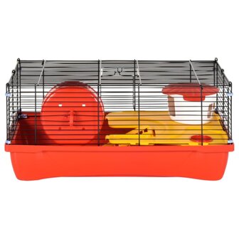 Hamsterkooi 58x32x36 cm polypropeen en metaal rood 6