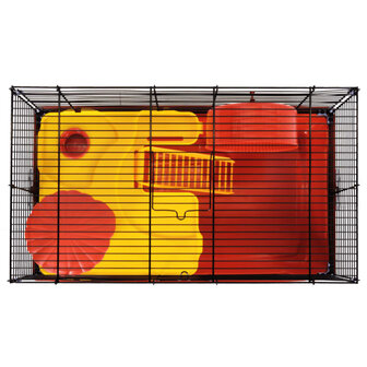 Hamsterkooi 58x32x36 cm polypropeen en metaal rood 7