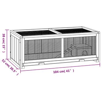 Hamsterkooi 104x52x38 cm massief vurenhout 9