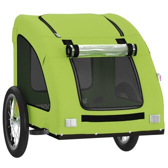 Hondenfietstrailer oxford stof en ijzer groen 5