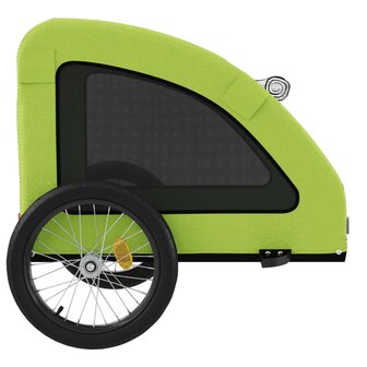 Hondenfietstrailer oxford stof en ijzer groen 7