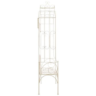 Tuinbank 122 cm ijzer antiekwit 3