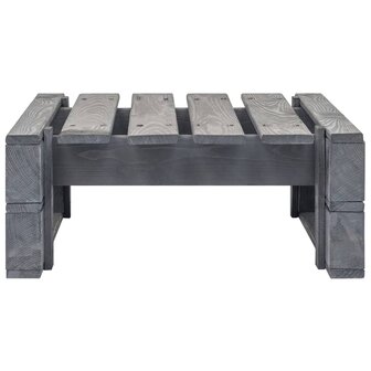 Tuinhocker pallet ge&iuml;mpregneerd grenenhout grijs 4