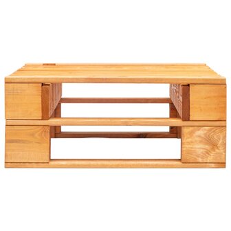 Tuinhocker pallet honingbruin ge&iuml;mpregneerd grenenhout 3