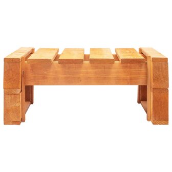 Tuinhocker pallet honingbruin ge&iuml;mpregneerd grenenhout 4