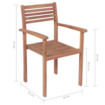 Tuinstoelen 2 st met wijnrode kussens massief teakhout 12