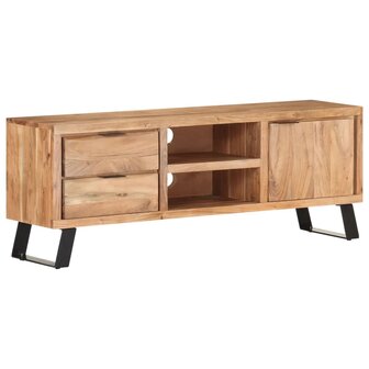 Tv-meubel met natuurlijke randen 120x30x42cm massief acaciahout 10