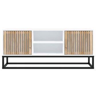 Tv-meubel 105x30x45 cm bewerkt hout wit 4