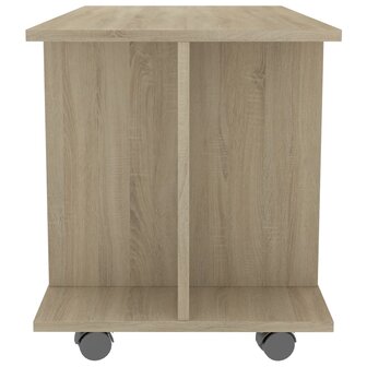 Tv-meubel met wieltjes 80x40x45 cm bewerkt hout sonoma eiken 5