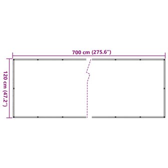 Tuinscherm plantpatroon 700x120 cm PVC groen 6