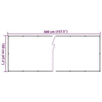 Tuinscherm steenpatroon 400x120 cm PVC grijs 6