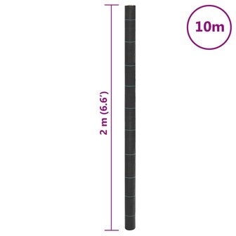 Worteldoek 2x10 m polypropeen zwart 8