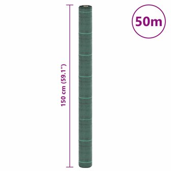 Worteldoek 1,5x50 m polypropeen groen 8