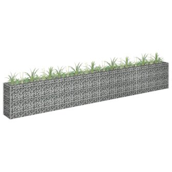 Gabion plantenbak verhoogd 360x30x60 cm gegalvaniseerd staal 1