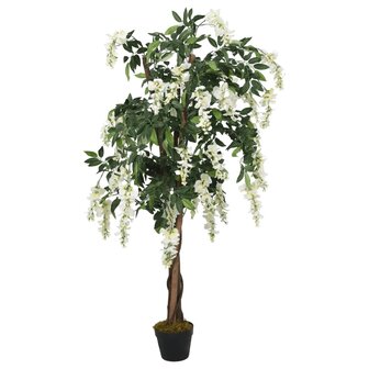 Kunstplant wisteria 1470 bladeren 200 cm groen en wit 2