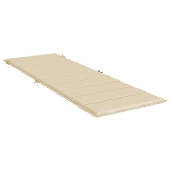 Ligbedkussen 186x58x3 cm oxford stof beige 4