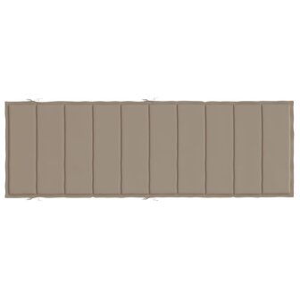 Ligbedkussen 186x58x3 cm oxford stof taupe 5