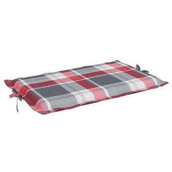 Ligbedkussen 186x58x3 cm oxford stof ruitpatroon rood 7