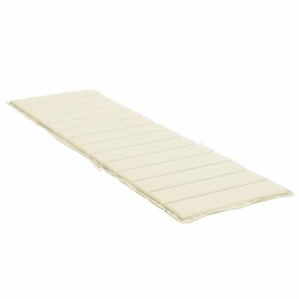 Ligbedkussen 200x50x3cm oxford stof cr&egrave;mekleurig 4