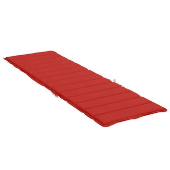 Ligbedkussen 200x50x3 cm oxford stof rood 4