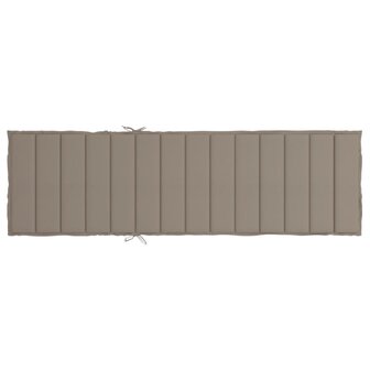 Ligbedkussen 200x50x3 cm oxford stof taupe 5