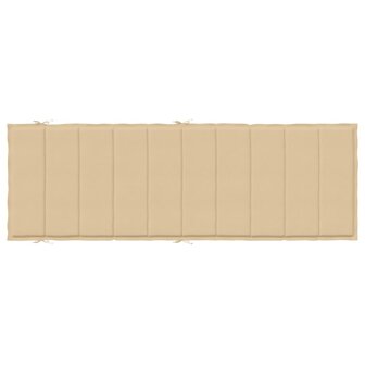 Ligbedkussen 186x58x3 cm stof gem&ecirc;leerd beige 6