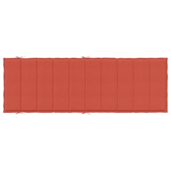 Ligbedkussen 186x58x3 cm stof gem&ecirc;leerd rood 6