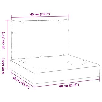 Palletkussens 2 st stof groen 10