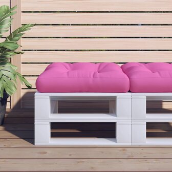 Palletkussen 50x50x12 cm stof roze 1