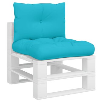 Palletkussens 2 st oxford stof turquoise 3