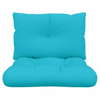 Palletkussens 2 st oxford stof turquoise 4