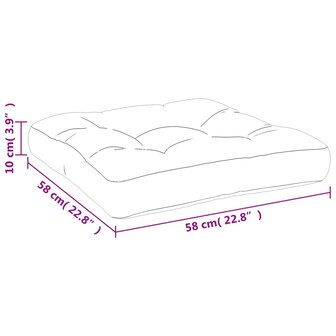 Palletkussen bladpatroon 58x58x10 cm oxford stof 10