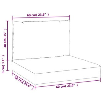 Palletkussens 2 st bladpatroon oxford stof 10