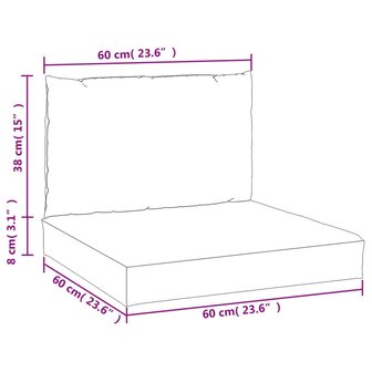 Palletkussens 2 st oxford stof roze 10