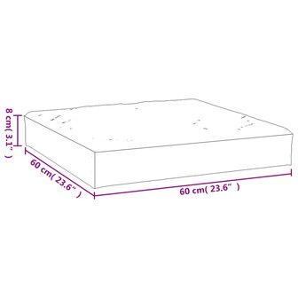 Palletkussen 60x60x8 cm oxford stof antracietkleurig 7