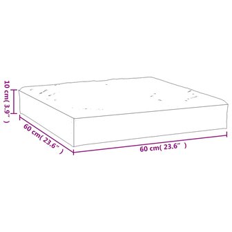 Palletkussen bladpatroon 60x60x10 cm oxford stof 7