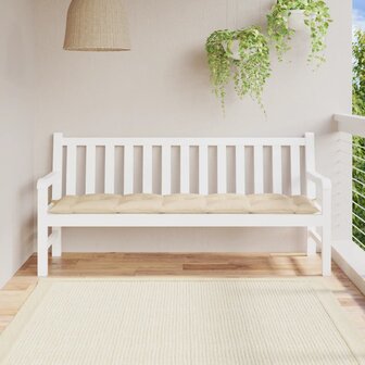 Tuinbankkussen 180x50x7 cm oxford stof beige 1