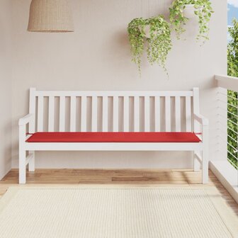 Tuinbankkussen 180x50x3 cm oxford stof rood 1