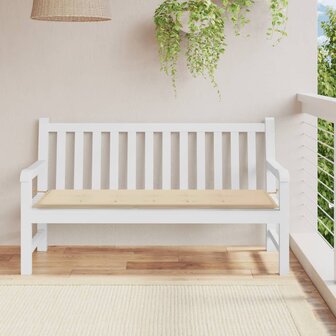 Tuinbankkussen 150x50x3 cm oxford stof beige 1