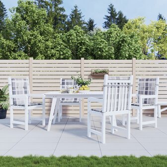 Tuinstoelkussens 4 st 100x50x3 cm oxford stof ruitpatroon grijs 1