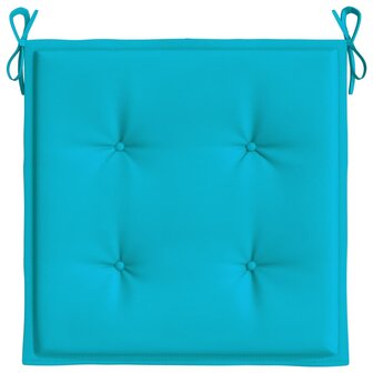 Tuinstoelkussens 6 st 50x50x3 cm stof turquoise 5