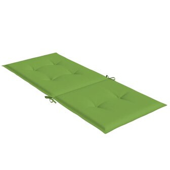 Stoelkussens 2 st hoge rug 120x50x4 cm stof gem&ecirc;leerd groen 5