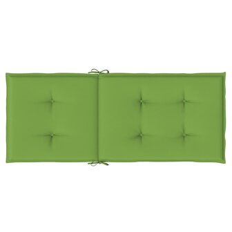 Stoelkussens 2 st hoge rug 120x50x4 cm stof gem&ecirc;leerd groen 6