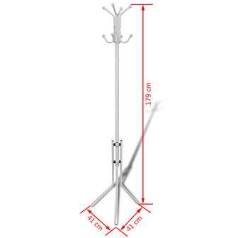 Kapstok metaal wit 4