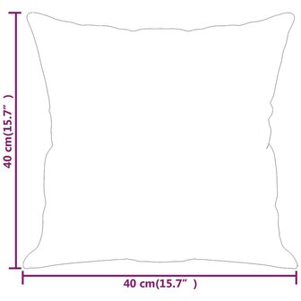 Sierkussens 2 st 40x40 cm stof cr&egrave;mekleurig 7