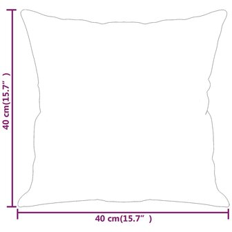 Sierkussens 2 st 40x40 cm stof bruin 7